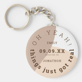 Sak Har Real Brown Cream Roligt Spara datum Nyckelring