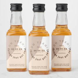 Sak Har Real Roligt Brown Cream sparar datum Spritflaskor Etikett
