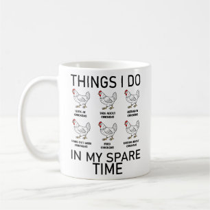 sak i gör i min lediga tid roliga kycklingcitat kaffemugg