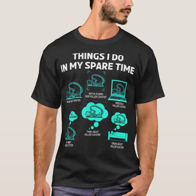 Sak i gör i min Underlägg av Spare Time Roller T Shirt (Framsida)