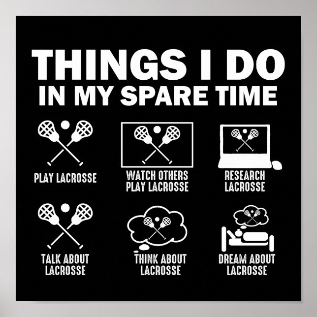 Sak I gör jag i min lediga tid, Lacrosse Poster (Framsidan)