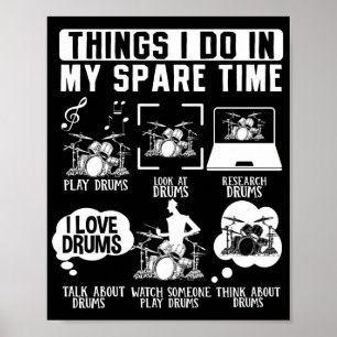 Sak I gör jag i min svaltid drummer Musician Poster