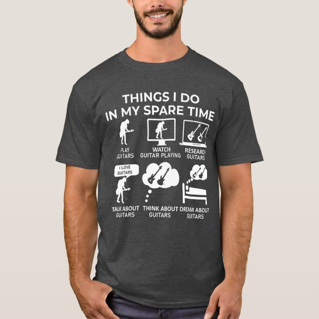 Sak I gör jag på min lediga tid - gitarrer T Shirt (Framsida)