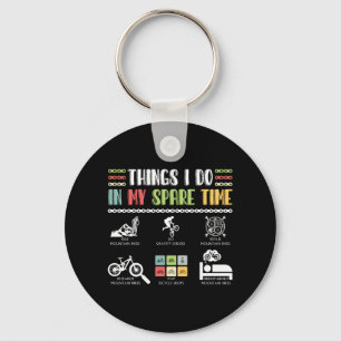 Sak I gör jag under min lediga tid - MTB Mountain  Nyckelring