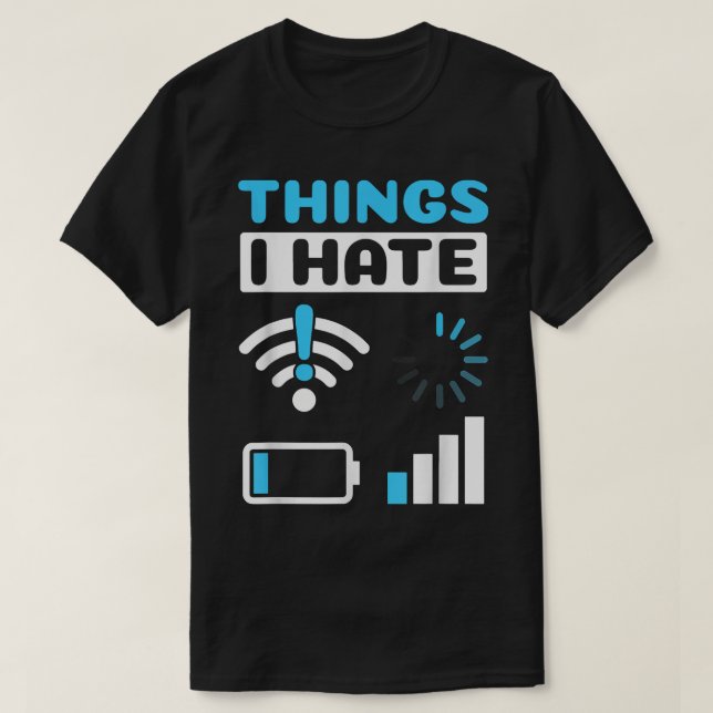 Sak I Hate Programmer Gamer Computer Nerd Funny T Shirt (Design framsida)
