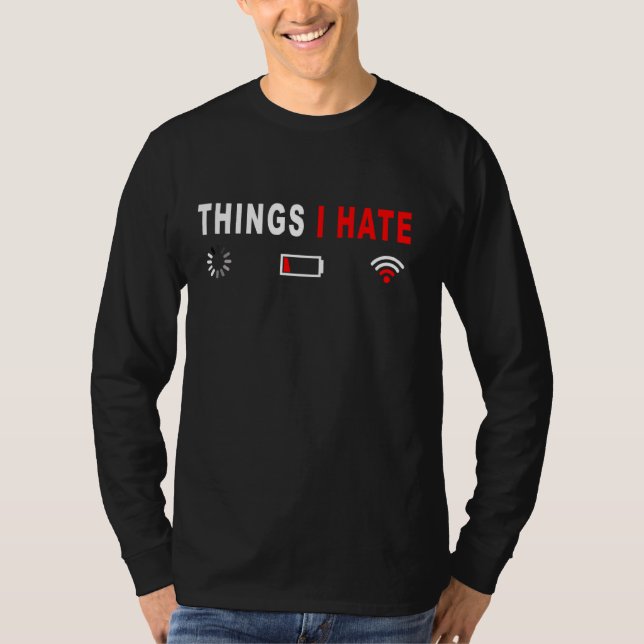Sak I Hate Programmer Outfit Gamer Roligt Idea T Shirt (Framsida)