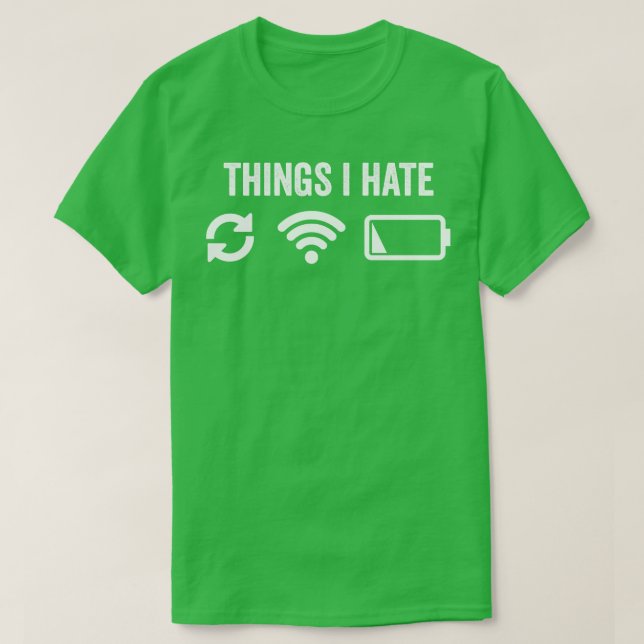 Sak I Hate Programmer Outfit Roligt Gift Idea T Shirt (Design framsida)
