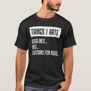 Sak I Hate Programmer Outfit Roligt T Shirt