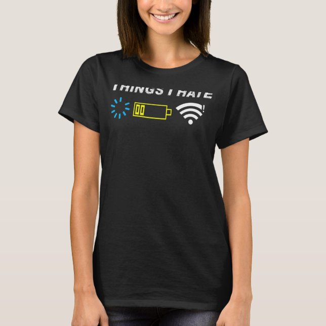 Sak I Hate Programmers Gamer Computer Sarcastic T Shirt (Framsida)