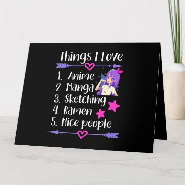 Sak I Kärlek Anime Manga Sketching Ramen Nice Peo Kort (Framsida)