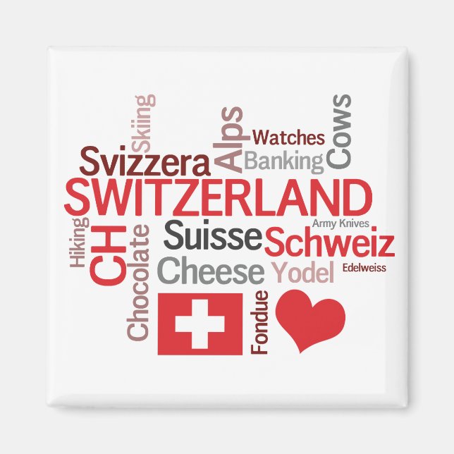 Sak I Kärlek om Schweiz Magnet (Framsidan)