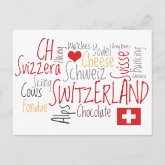 Sak I Kärlek Om Schweiz, ost, choklad Vykort