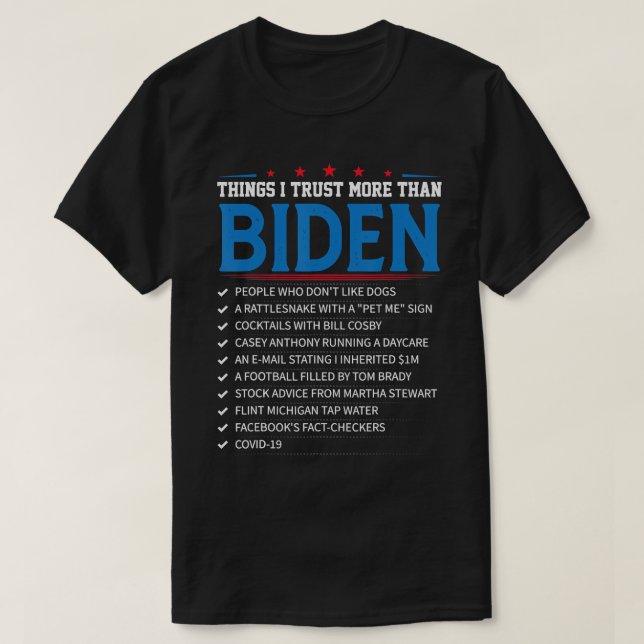 Sak I litar mer än Biden Sarkastic och Funny T Shirt (Design framsida)