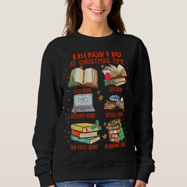 Sak I vid jultid Läs Bokar Funny Rea T Shirt (Framsida)