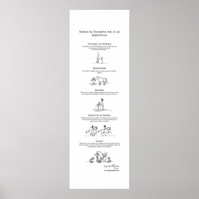 Sak Jag är tacksam för som en Equestriansk Poster (Framsidan)