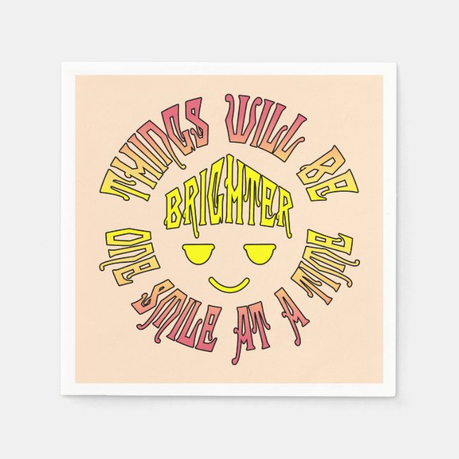 Sak kommer att bli ljusare en sjömil åt gången pappersservett (Framsidan)