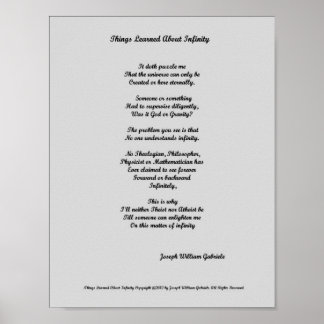 Sak lärde sig om oändlighet poster