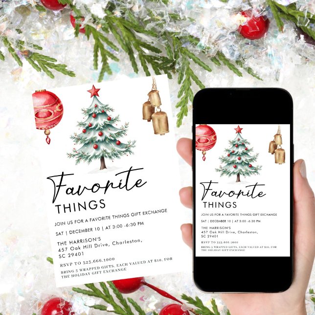 sak med enkel minimalistisk svartvit favoriter inbjudningar (Skapare uppladdad)