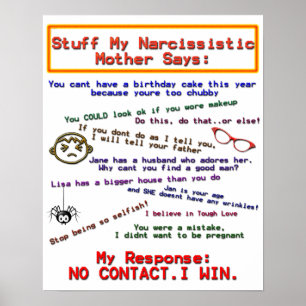 Sak My Narcissistic Mamma Says Poster
