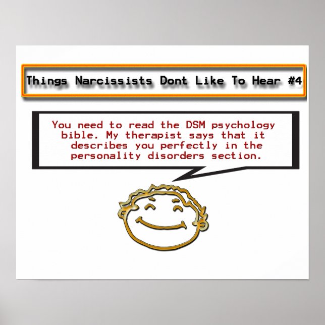 Sak Narcissister gillar inte att höra 4 Poster (Framsidan)