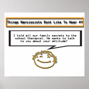 Sak Narcissister gillar inte att höra 4 Poster