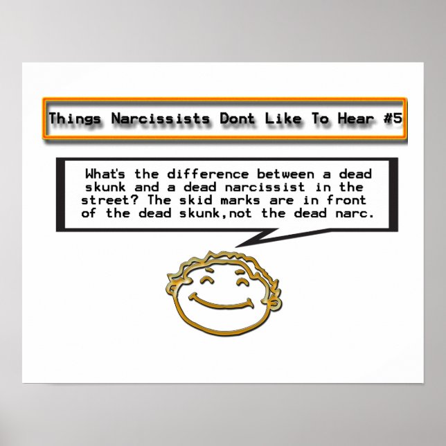 Sak Narcissister gillar inte att höra 5 Poster (Framsidan)