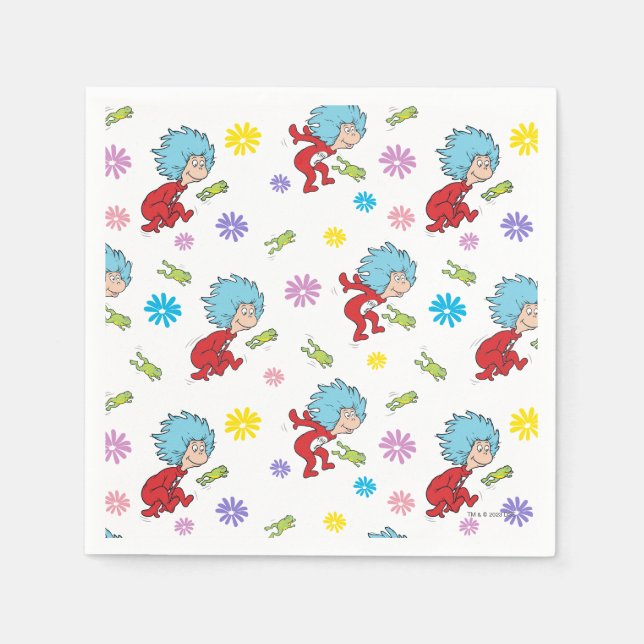 Sak One Sak 2 Hoppy Frog Sak Mönster Pappersservett (Framsidan)