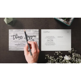 Sak råkar ut för Bröllop senareläggning av planeri Meddelande Vykort