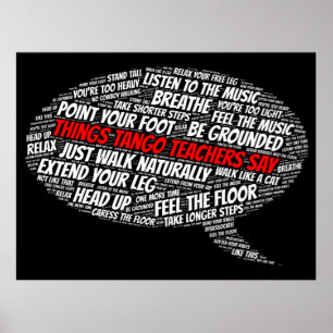Sak Tango-lärarna säger argentinsk Tango Art Poster