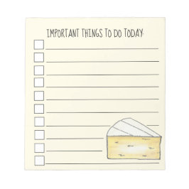 Sak to Do List Brie Fransk Cuisine Anteckningsblock