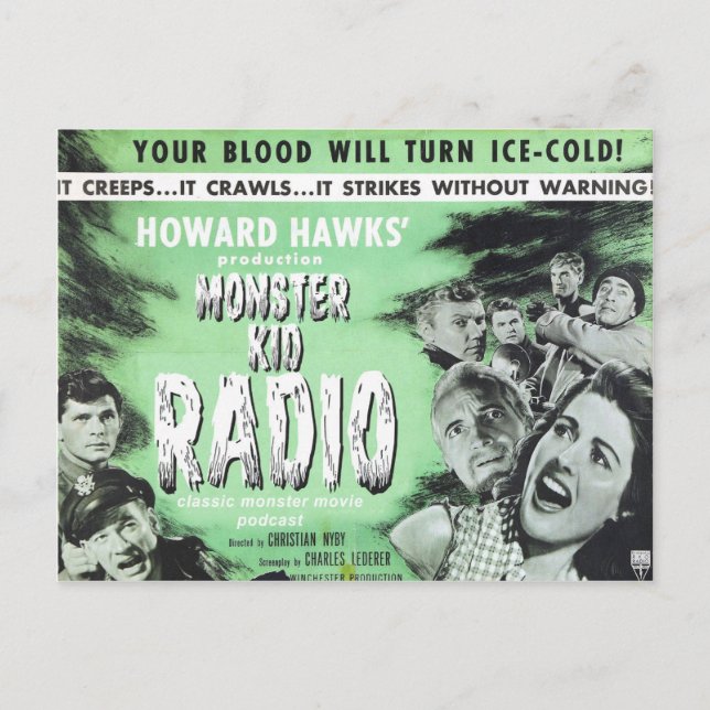 Sak vykort från Monster Kid Radio (Framsida)