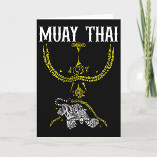 Sak Yant Muay Thai Kickboxning Tiger Tatuering Asi Kort