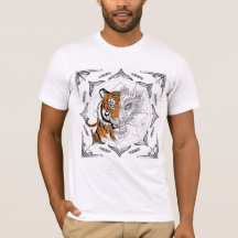 Sak Yant Tiger morphing in Dragon T-Shirt