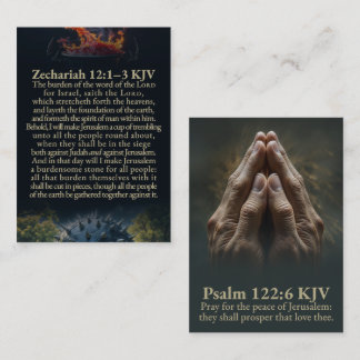 Sakarja 12:1-10 och Psaltaren 122:6 KJV Kort
