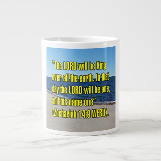 Sakarja 14:9 WEBU Mugg Jumbo Mugg (Framsidan)