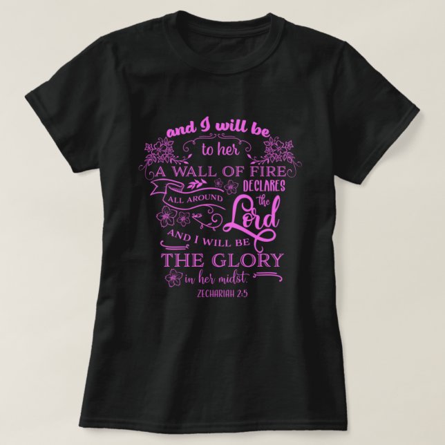 Sakarja 2:5 t shirt (Design framsida)