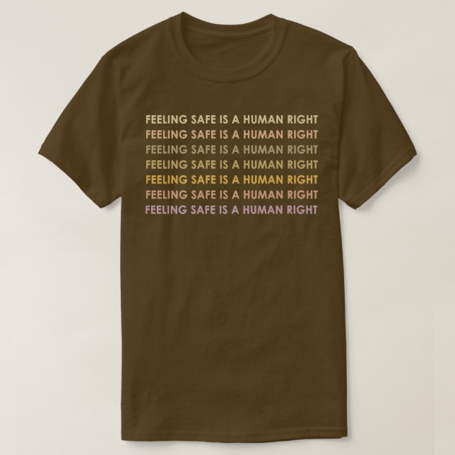Säker är en human Höger 982  T Shirt (Design framsida)