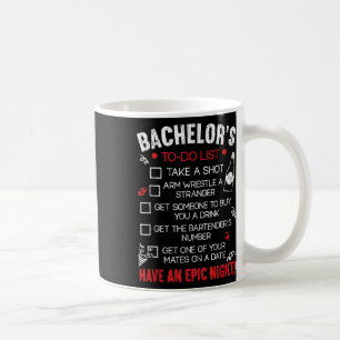 Saker att göra innan bröllop Groom Bride Party Rol Kaffemugg