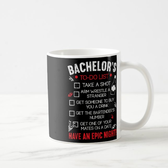 Saker att göra innan bröllop Groom Bride Party Rol Kaffemugg (Höger)