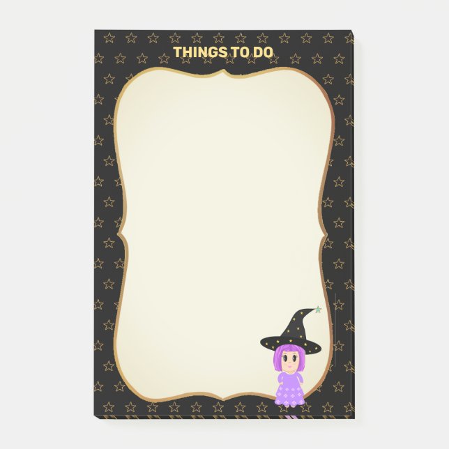 Saker att göra & stjärnmönster post-it block (Framsida)