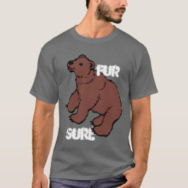Säker björn för rolig päls t-shirt