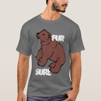 Säker björn för rolig päls t-shirt