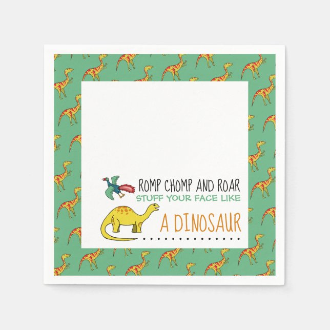 Saker din Ansikte som en dinosaur Pappersservett (Framsidan)