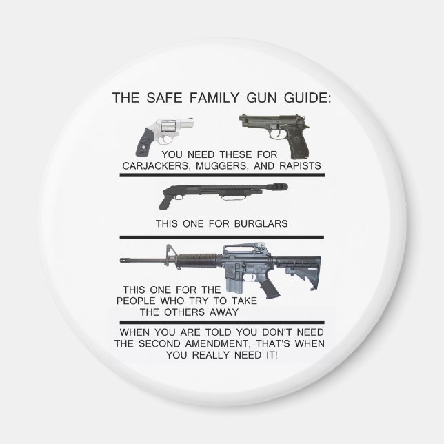 SÄKER FAMILY GUN GUIDE MAGNET (Framsidan)