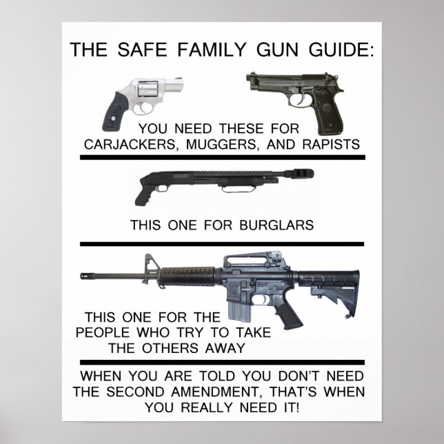 SÄKER FAMILY GUN GUIDE POSTER (Framsidan)