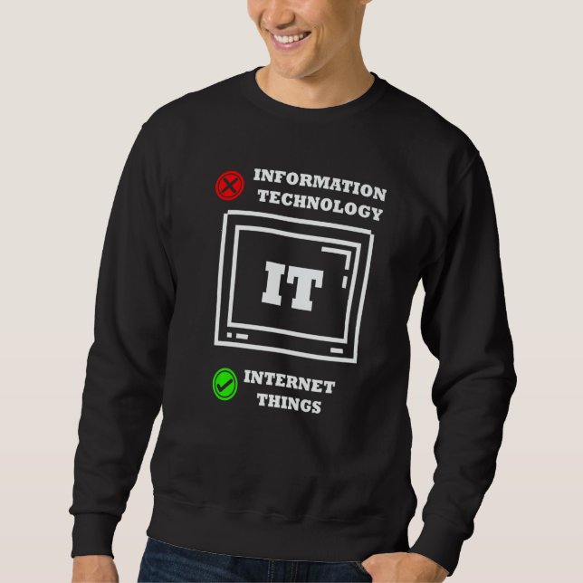 Saker för Internet Datorprogrammerare Tech Savvy I Lång Ärmad Tröja (Framsida)