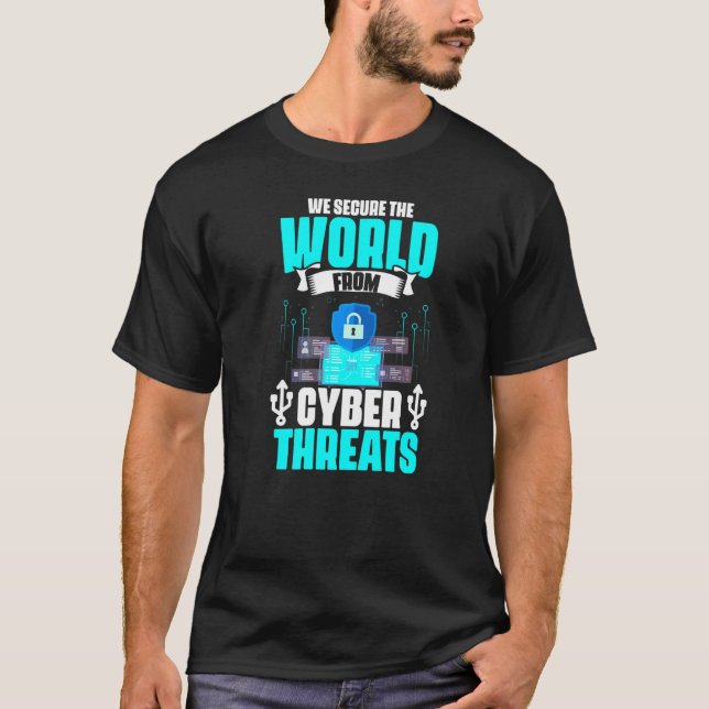 Säker från IT-hotprogram för IT-program T Shirt (Framsida)