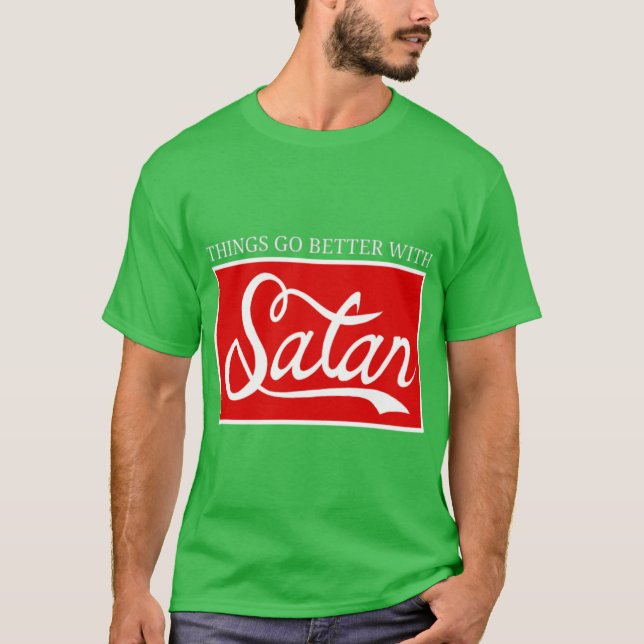 Saker går bättre med Satan pojke T Shirt (Framsida)