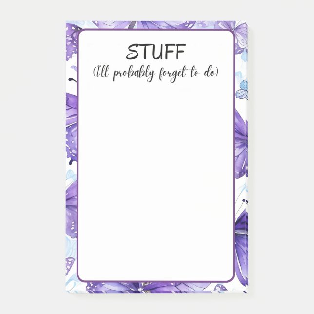 Saker I kommer nog att glömma att göra Post-it Block (Framsida)