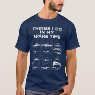 Saker I Min Lediga Tid Bil Älskare Älskare Retro A T Shirt